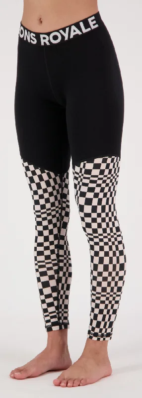 Mons Royale Cascade Flex 200 Legging Womens Checkers Trendy Fitness Leggings