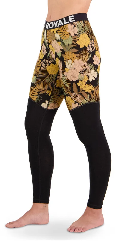 Mons Royale Cascade Legging Thermals Womens Floral Camo Cozy Yoga Compression Leggings