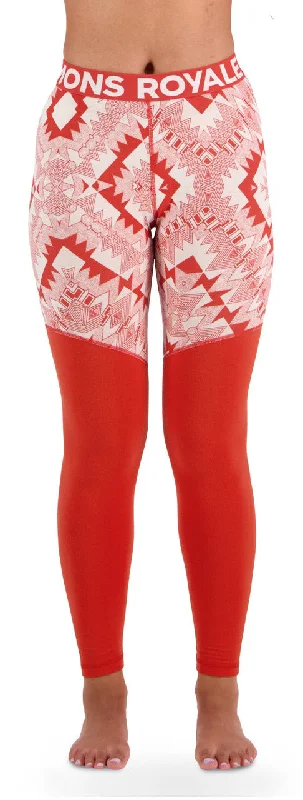 Mons Royale Cascade Legging Thermals Womens Retro Red Nordtek Trendy Sporty Compression Leggings