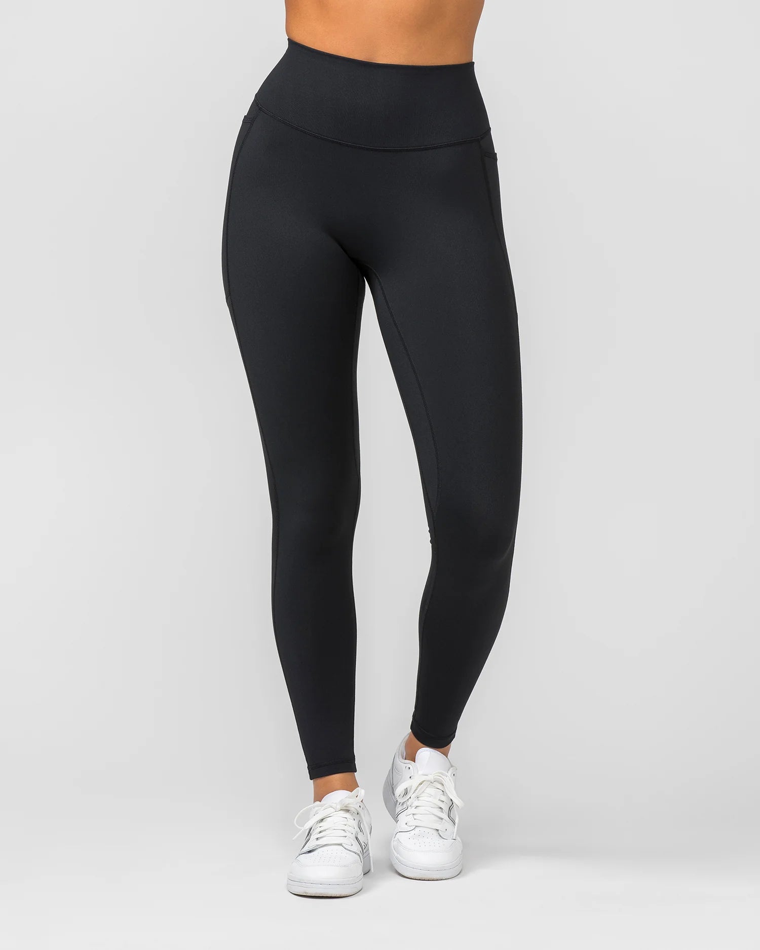 Muscle Nation | Agility Pocket Ankle Length Leggings - Black Trendy Mesh Leggings