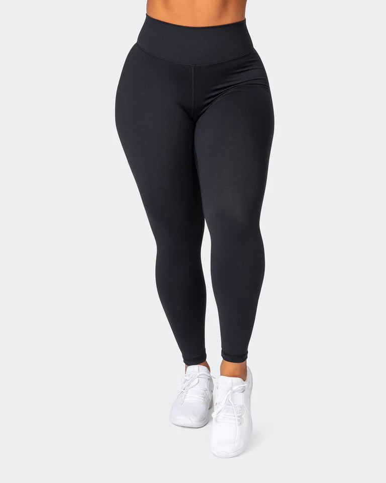 Muscle Nation | Signature Scrunch Ankle Length Leggings - Black Stylish Pockets Active Leggings