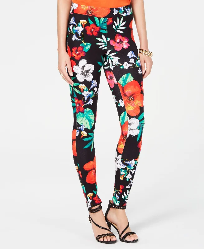 Thalia Sodi Floral Pull On Leggings Comfortable Running Leggings