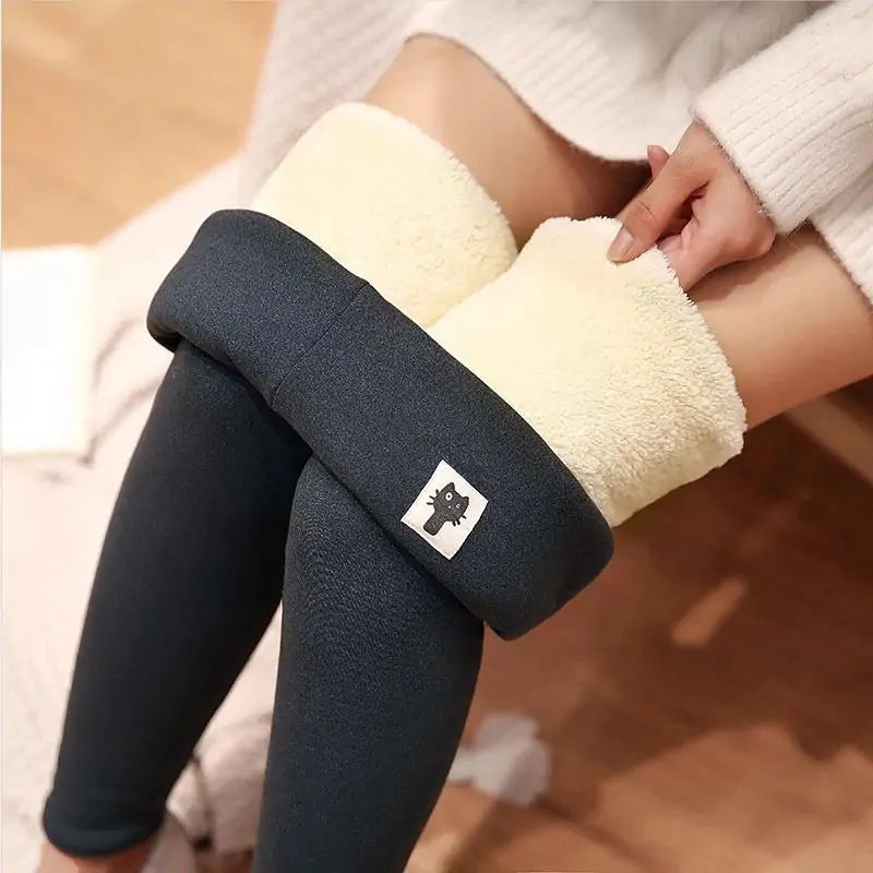 Winter Women Leggings Velvet Warm Pants Comfortable Leggings with Pockets