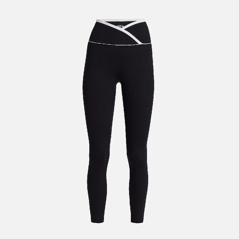 Year Of Ours Ribbed Two Tone Veronica Legging - Black Comfortable Cold Weather Leggings