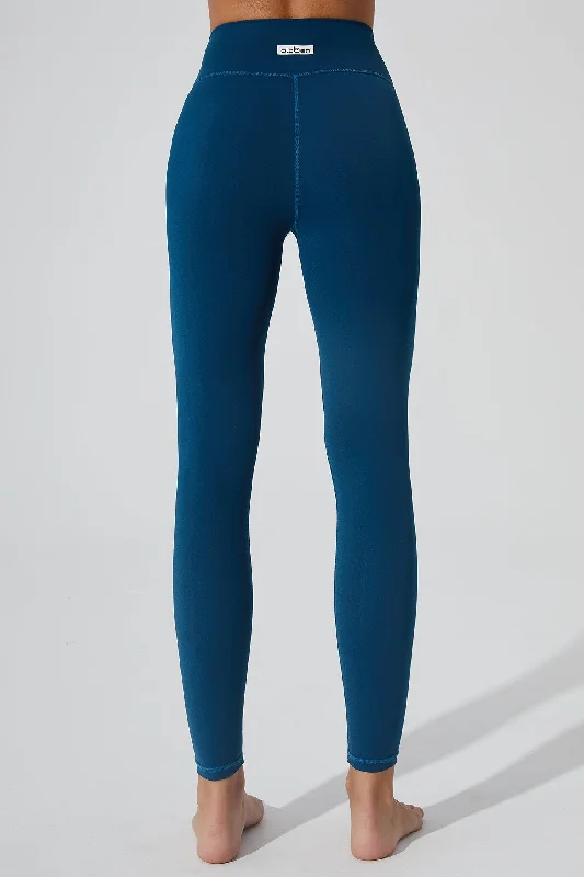 Allison Legging - Empire Blue Cozy Yoga Compression Leggings