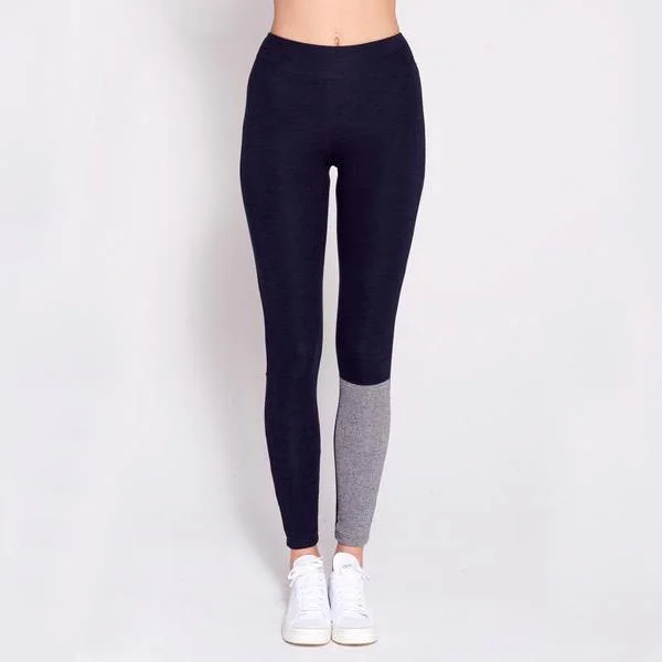 Colourblock Leggings (Midnight/Marsala) Casual Sporty Leggings