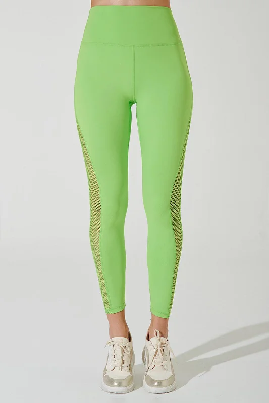 K'Halessi Mesh Legging - Floures Green Fashionable Smooth Fit Leggings