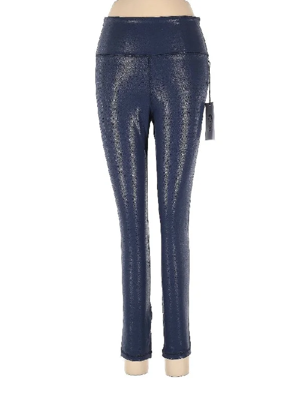 New Zyia Active Navy Metallic Plus Light n Tight 7/8 Legging Size 8-10 MSP$71 Stylish Lightweight Leggings