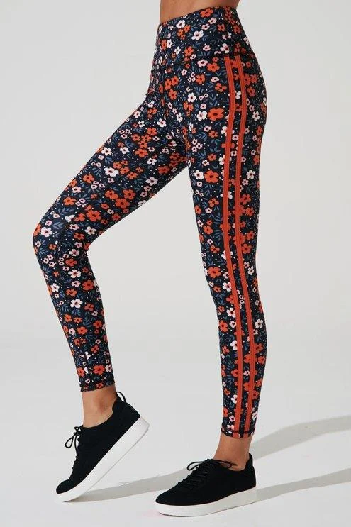 Palma Legging - Maja Orange Cozy Textured Workout Leggings