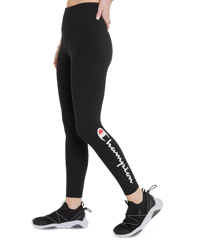 Women's 7/8 Script Logo Authentic Leggings Cozy Sweat-Wicking Leggings