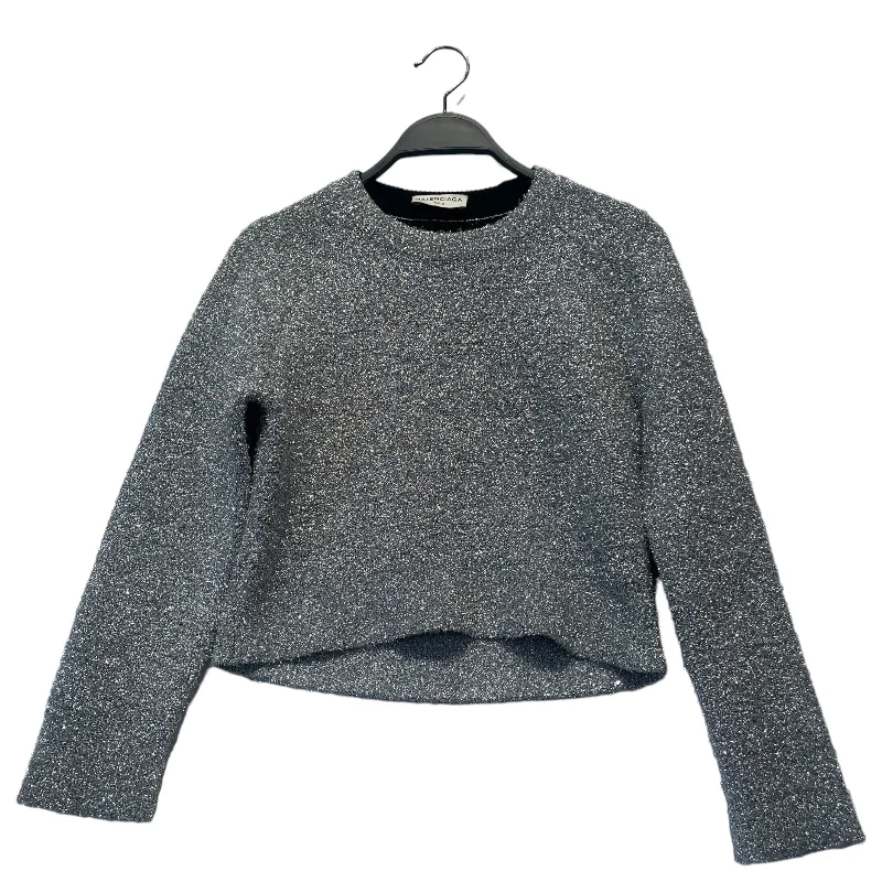 BALENCIAGA/Sweater/36/Polyester/SLV/ Thin Thick Dense