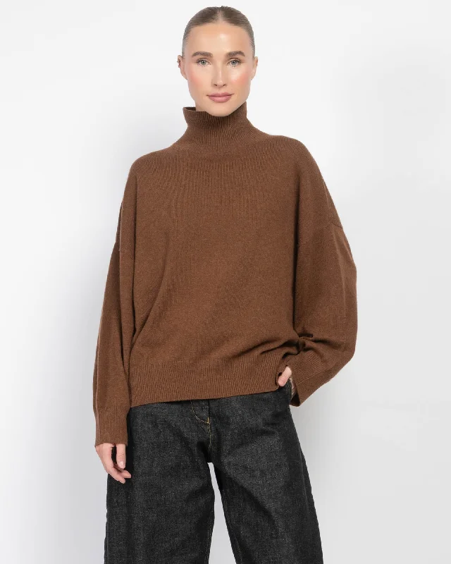 Murano Turtleneck Sweater Satin Blend Silk Blend Wool Blend