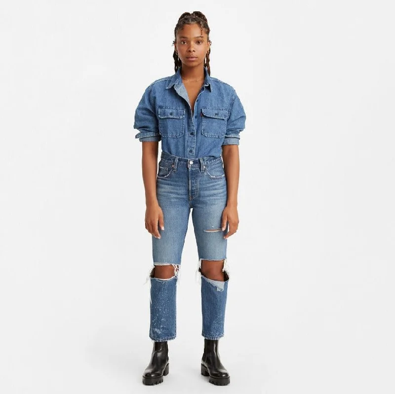 501 Original Cropped Jeans (Athens Ranker) Elegant Tapered Leg Denim