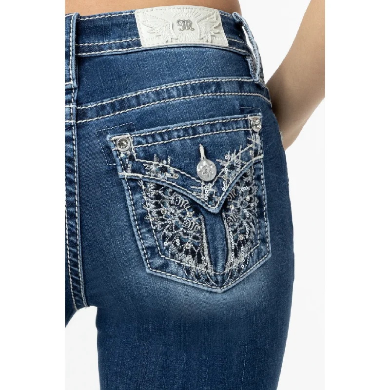 Albus Bootcut Jeans by Miss Me Jeans- M5082B174V Stylish Bootcut Denim Jeans