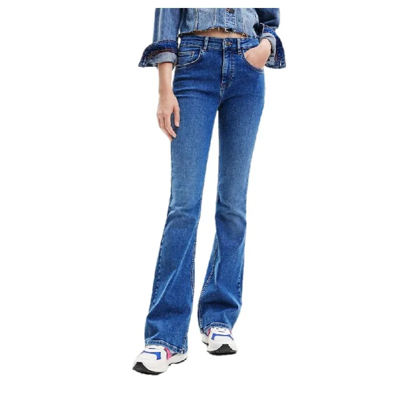 Blue Cotton Jeans & Pant Fashionable Straight Fit Denim