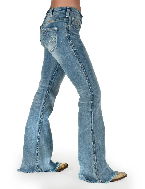 Cowgirl Tuff Ladies Honor Jeans Chic Faded Blue Jeans