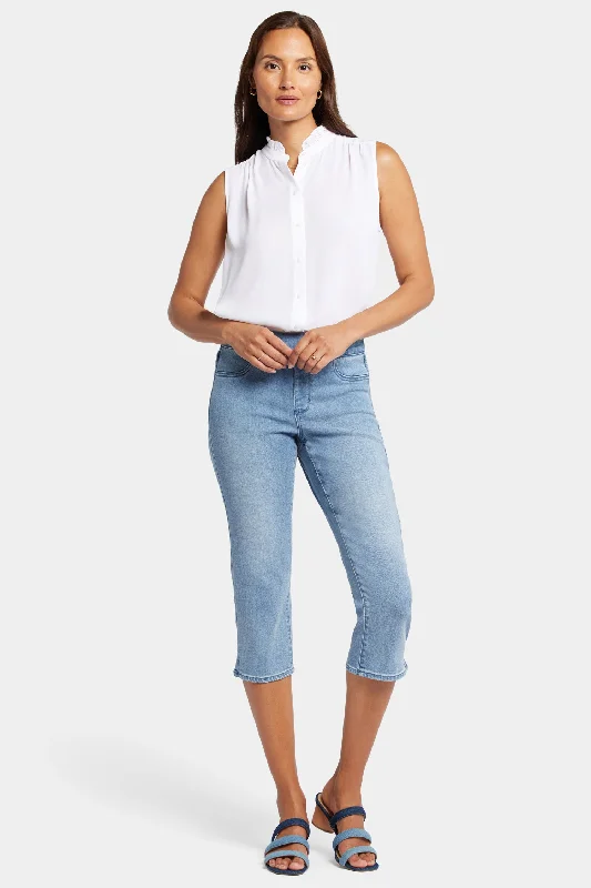 Dakota Crop Pull-On Jeans In Petite  - Corfu Trendy Bootcut High-Waisted Jeans