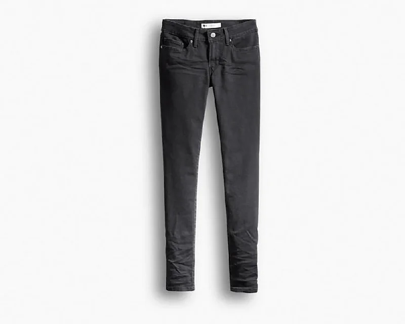 Levis Women's 711 Skinny Jeans - Soft Black Comfortable Low-Rise Jeans