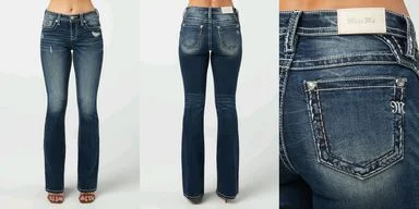 Miss Me Mid-Rise Bootcut Jeans Fashionable Button-Front Jeans