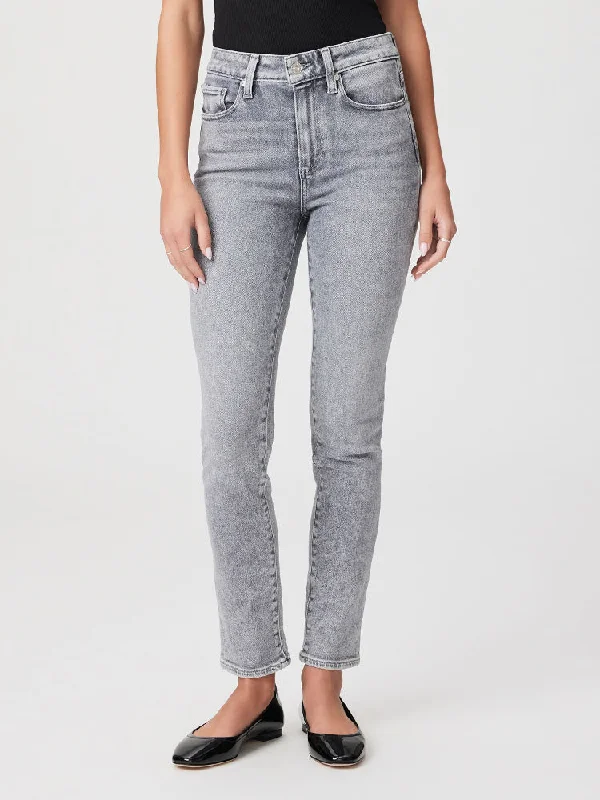 Paige Gemma Jeans Grey Rain Fashionable Distressed Jeans