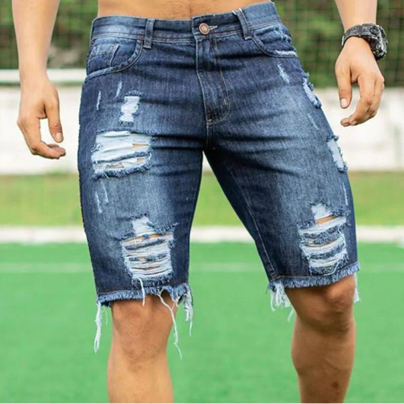 Slim Fit Men's Jeans Shorts Comfortable Ankle Jeans