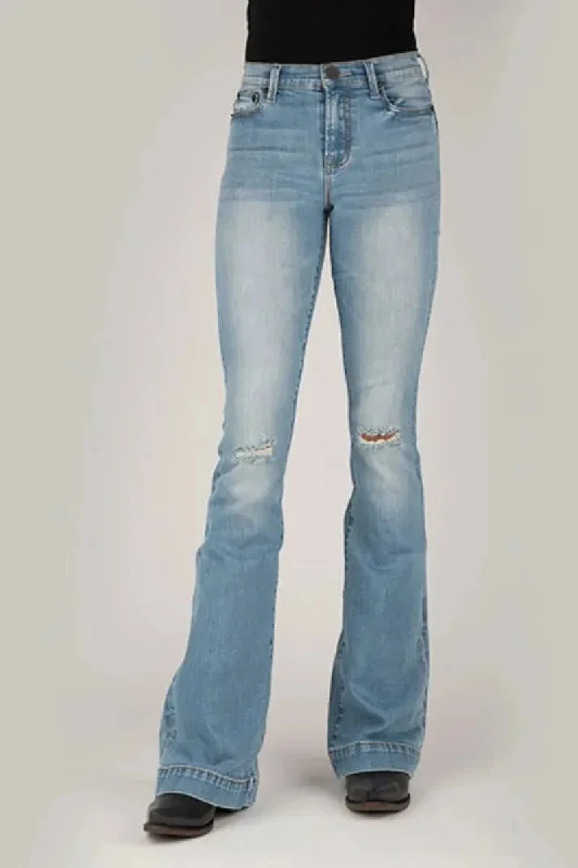 Tin Haul Libby High Raise Flare (Light Wash) - Women's Jeans Elegant Skinny Leg Jeans