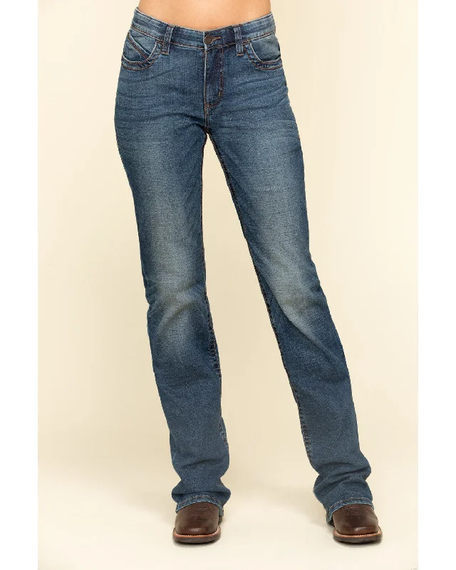 Wrangler Women's Willow Ultimate Riding Jeans - Rebecca Trendy Low-Rise Bootcut Jeans